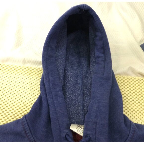 Superman Logo DC Comics Mens Full Front Zip Up Hoodie Burgundy & Blue Med - Picture 7 of 9